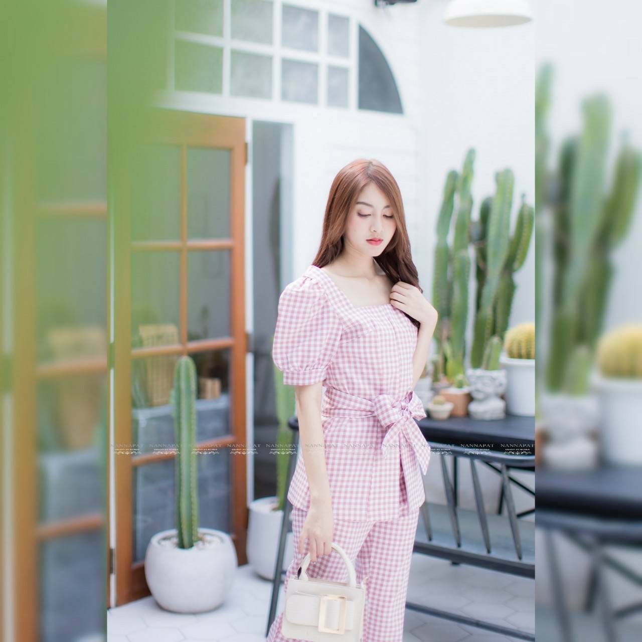 เสื้อซิปหลังกางเกงขายาวทรงสวย