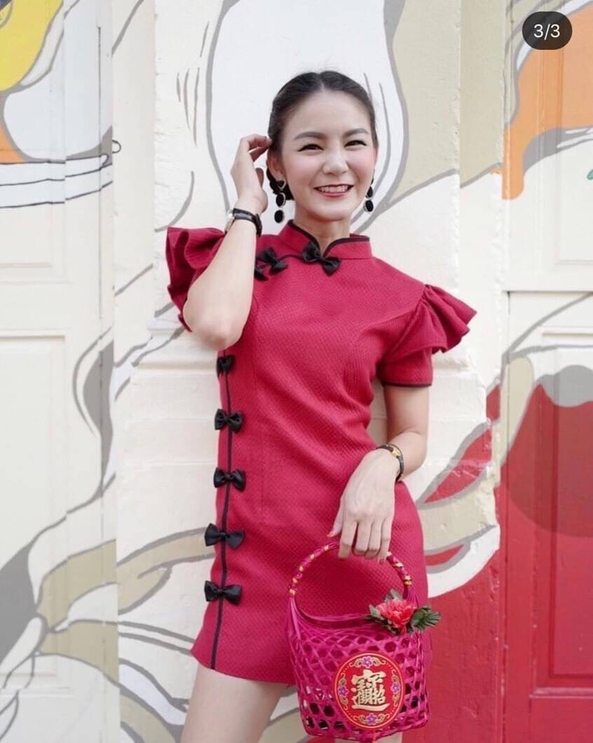 มินิเดรสกี่เพ้า แขนสั้น