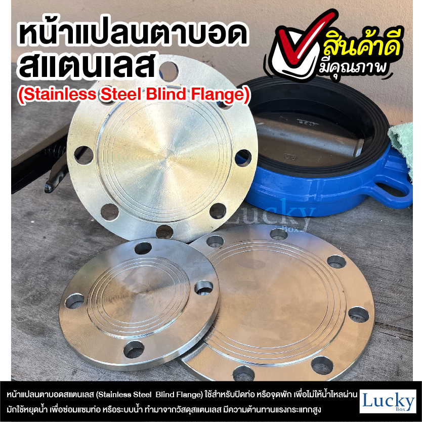 หน้าแปลนตาบอดสแตนเลส ขนาด 6 นิ้ว (Stainless Steel Blind Flange)