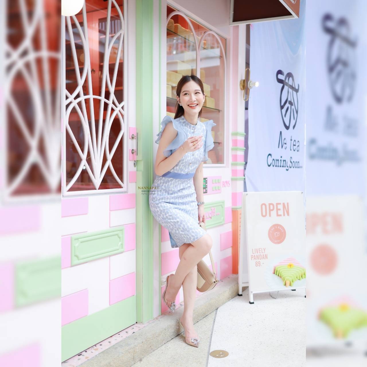 เดรสงานซิปหลัง มีฟองน้ำอก