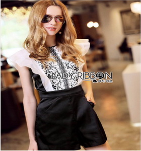 Lady Ribbon Silk & Satin Mini Jumpsuit
