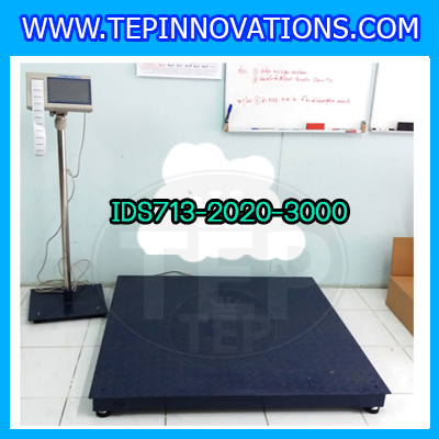 เครื่องชั่งดิจิตอล3000kg รุ่น IDS713 พิกัด 3000kg x 1kg ตาชั่งดิจิตอล3ตัน เครื่องชั่งแบบปริ้นสติ๊กเกอร์ในตัว ขนาดแท่น 200x200cm. ยี่ห้อ SDS รุ่น IDS713