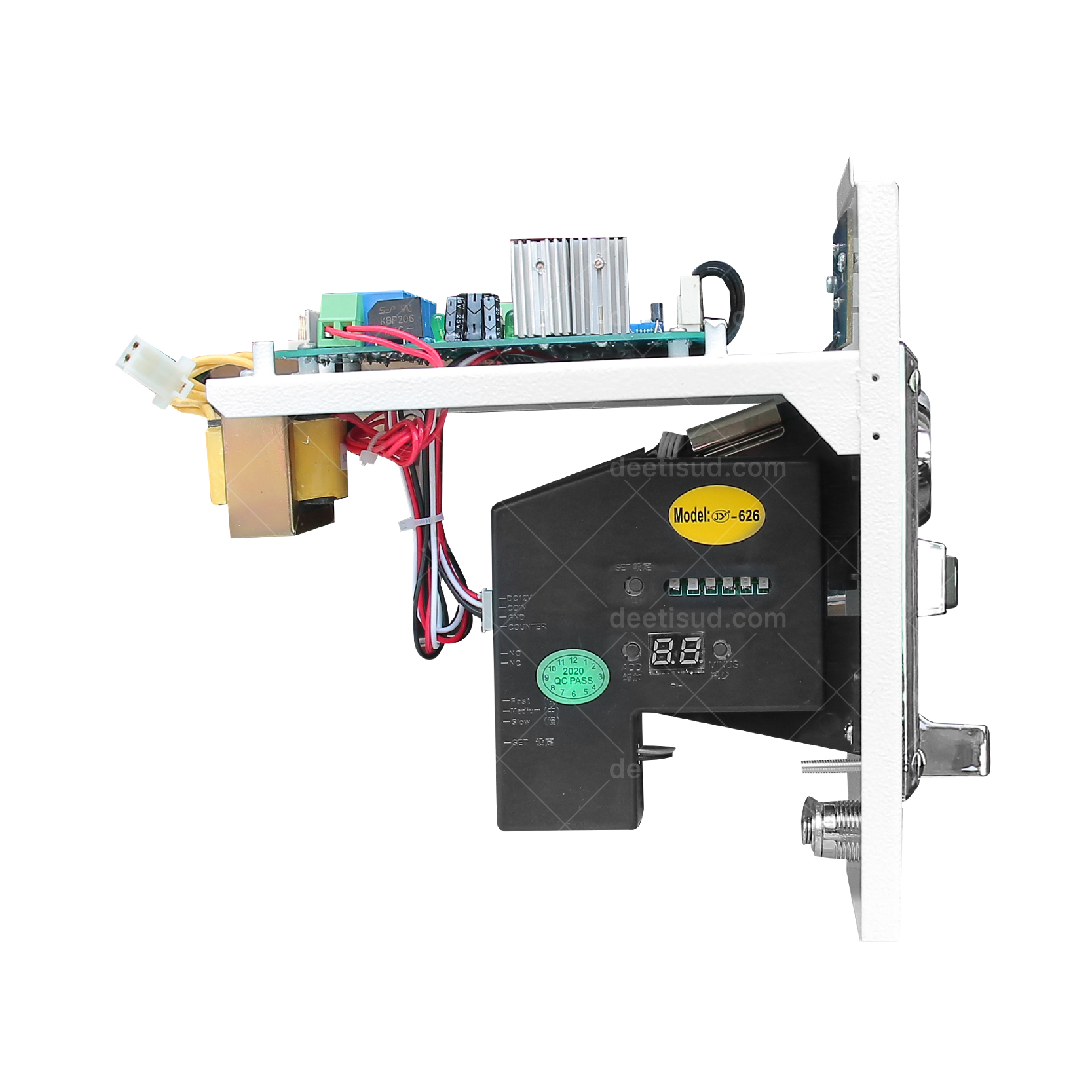 กล่องหยอดเหรียญระบบอัตโนมัติ สำหรับเครื่องซักผ้า รุ่นLK99 พร้อมบอร์ด LK-102