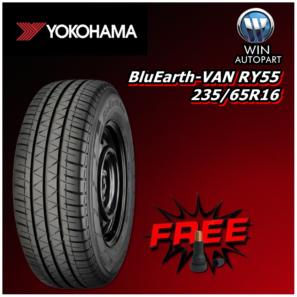 ยางรถยนต์ ขนาด 235/65R16 รุ่น BluEarth-VAN RY55 ยี่ห้อ YOKOHAMA (แถมจุ๊บลม)