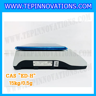 เครื่องชั่งน้ำหนักดิจิตอล พิกัดน้้ำหนัก 15kg ยี่ห้อ CAS รุ่น ED-H ความละเอียด 0.5g (เครื่องชั่งผ่านตรวจรับรองจากสำนักชั่งตวงวัด)