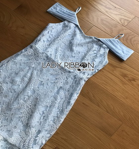 Pastel Blue Strappy Dress Lady Ribbon เดรสสายเดี่ยว