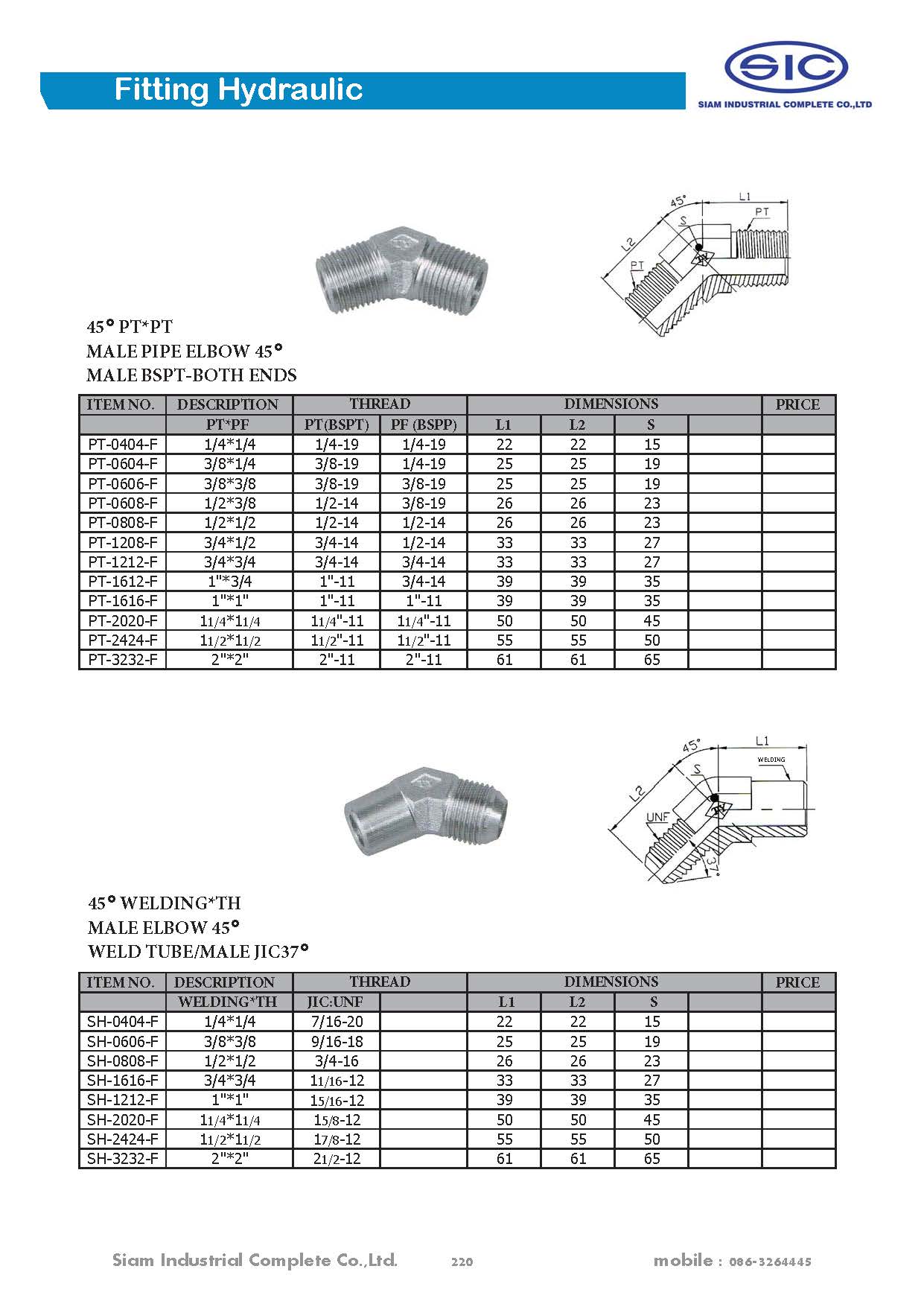 ข้อต่อไฮดรอลิค Fitting Hydraulic 3000 PSI
