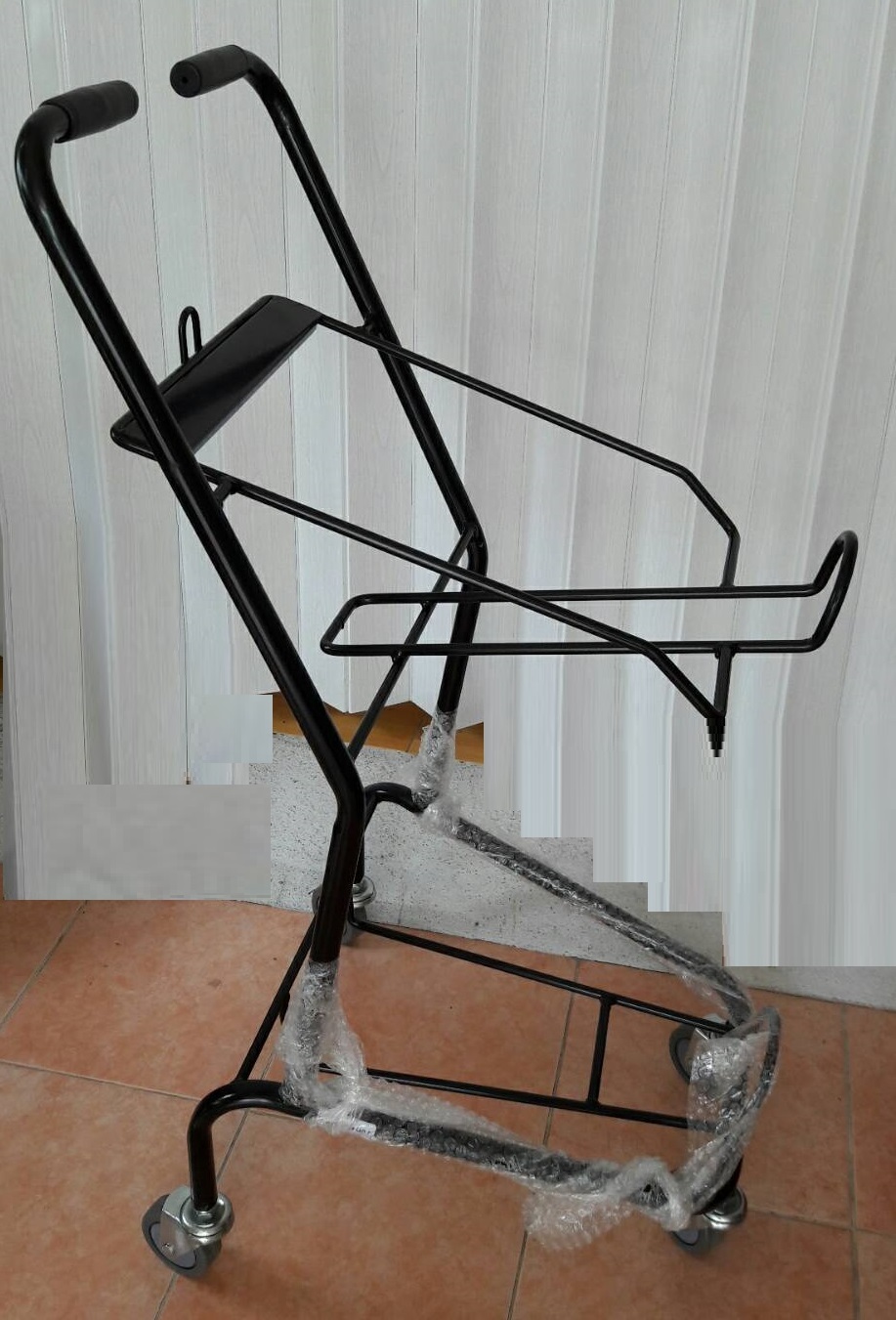 รถเข็นตะกร้า 2 ชั้น สีดำ