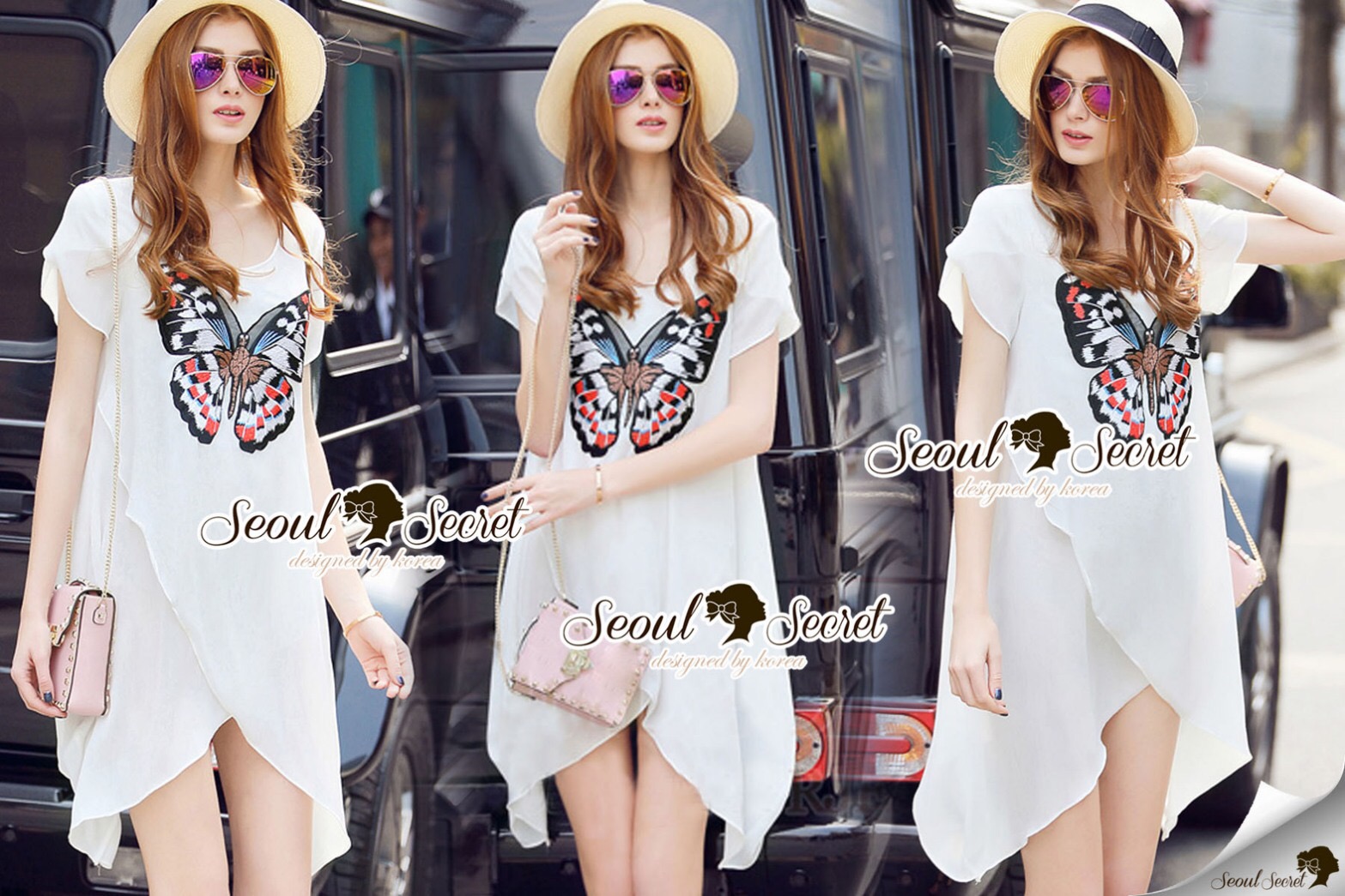 Lady Ribbon Online SS12060616 Seoul Secret Say's... Lofty Butterfly Knit Dress
