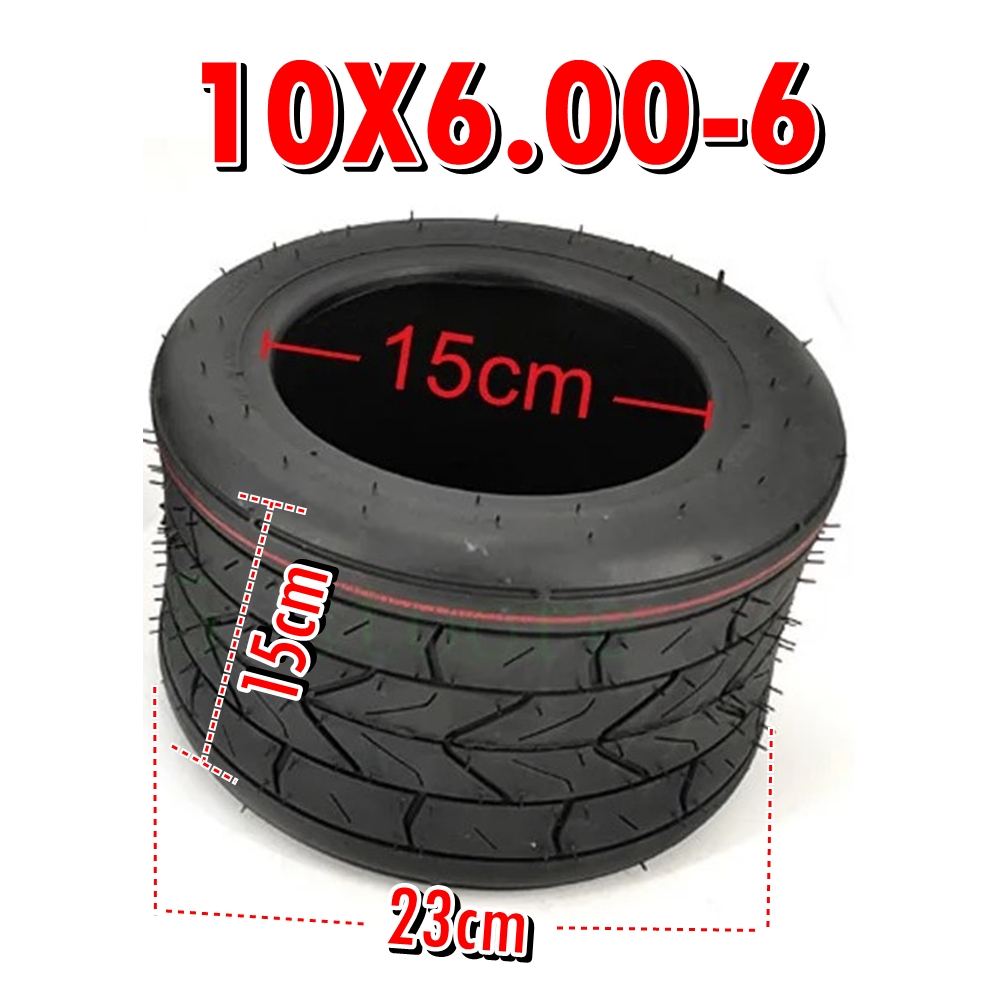 ยางรถสนาม ขนาด 10x6.00-6 ชนิด T/L (ยางจีน)