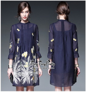 เสื้อตัวยาวงานปักสไตล์วินเทจสวย