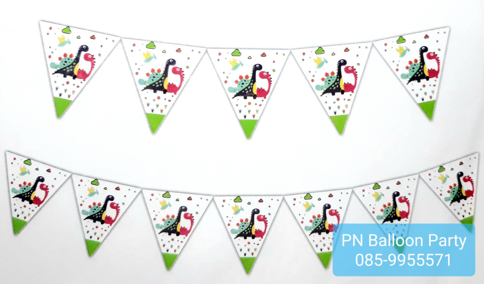 ธงปาร์ตี้วันเกิด ธงราวลายการ์ตูนสุดน่ารักพร้อมเชือกแขวน