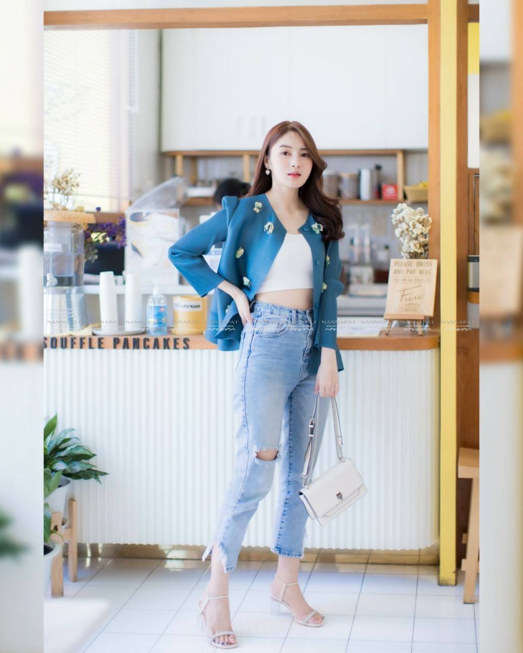 เสื้อคลุมพรีทสีGreen (เขียวอมฟ้า)