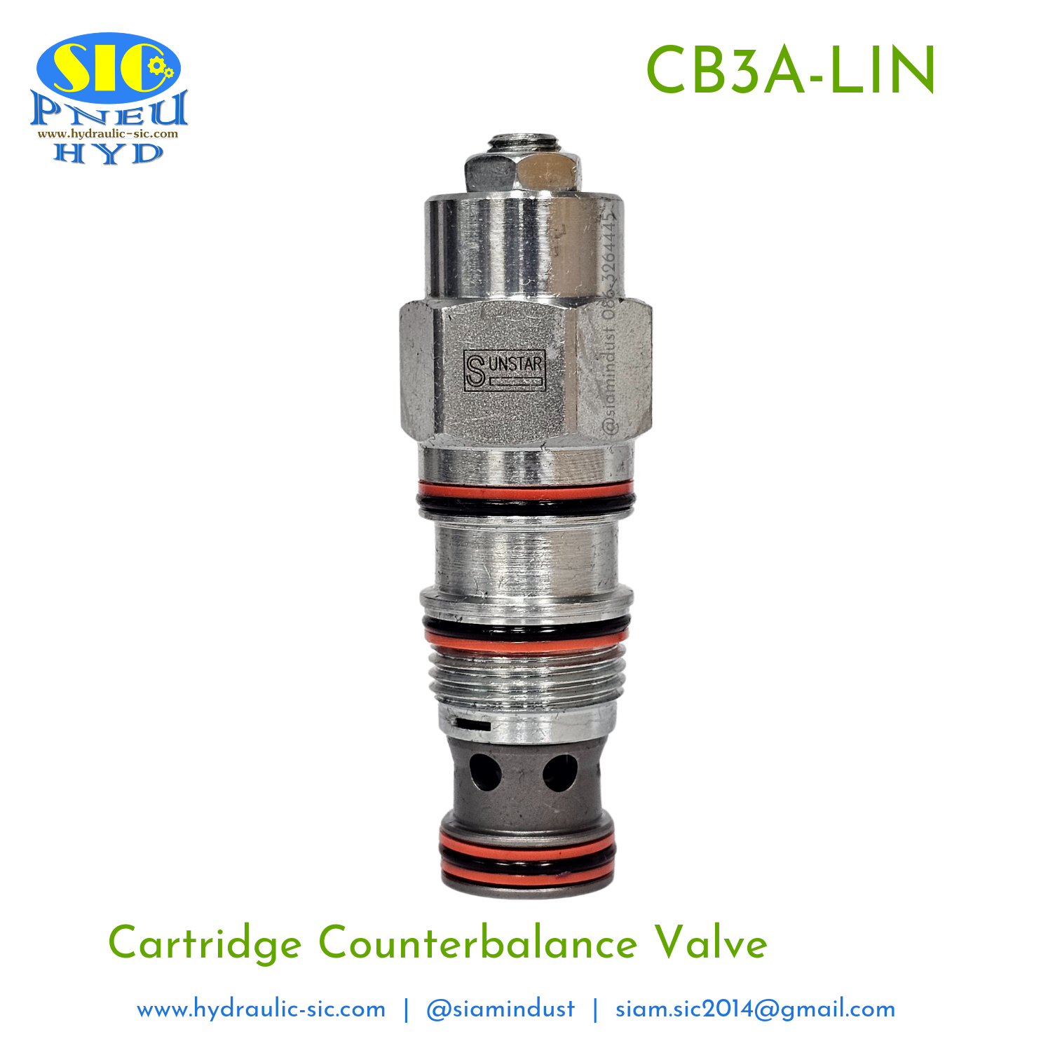CB3A-T2A-LIN Cartridge Counterbalance Valve (สเปคเทียบ CBEA-LIN ของ SUN Hydraulic)
