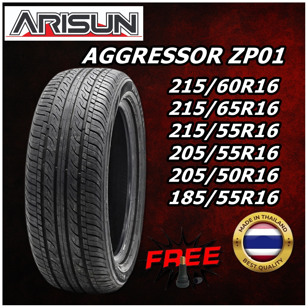ยางรถยนต์ ขนาด 215/60R16 ,215/65R16 ,215/55R16 ,205/55R16 ,205/50R16 ,185/55R16 รุ่น ZP01 ยี่ห้อ ARISUN (แถมจุ๊บลม)