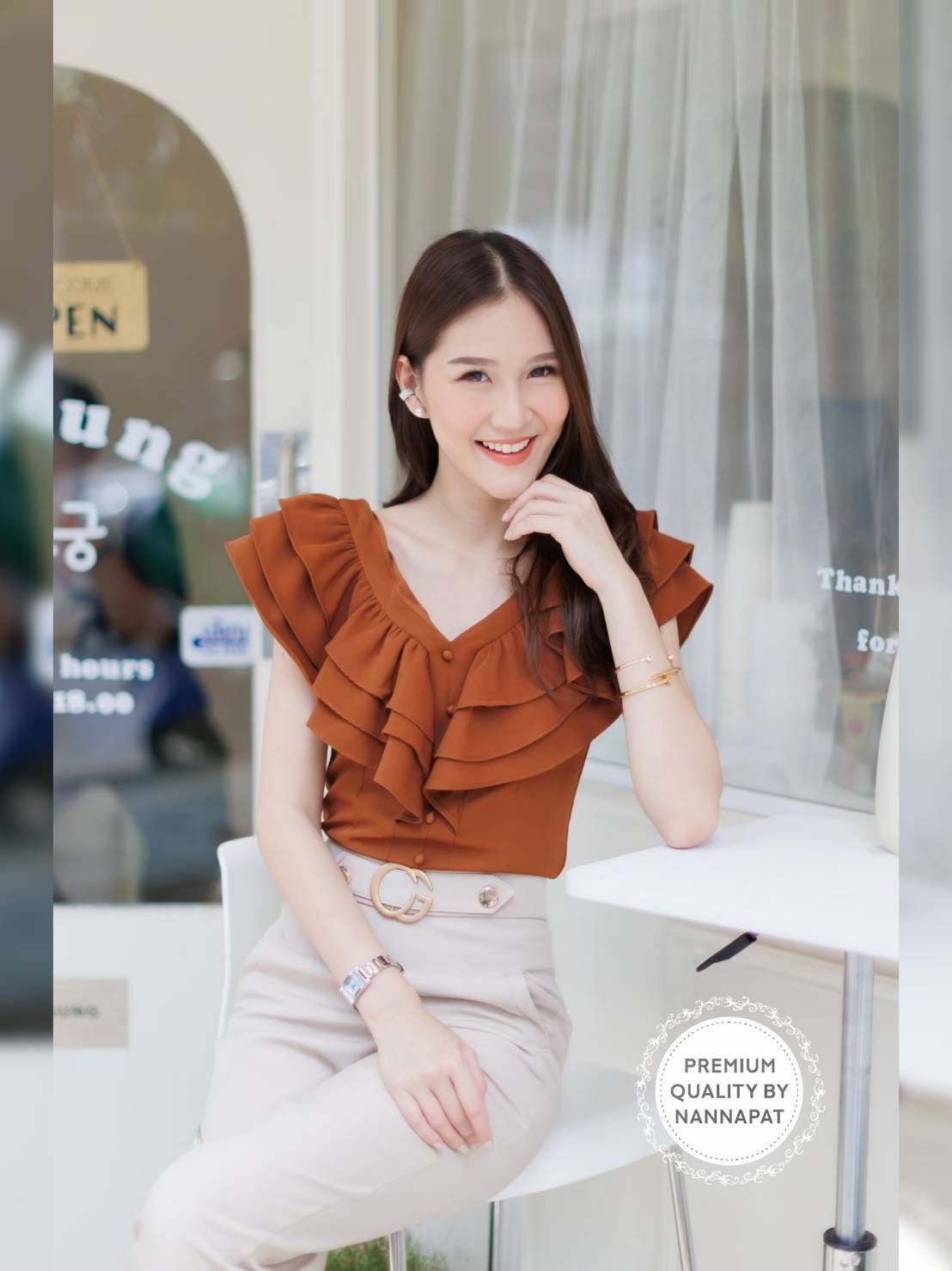 ผ้าหนานุ่มใส่สบายเสื้อซิปหลัง