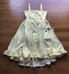 Lady Ribbon Colorful Striped Dress เดรสลายทาง