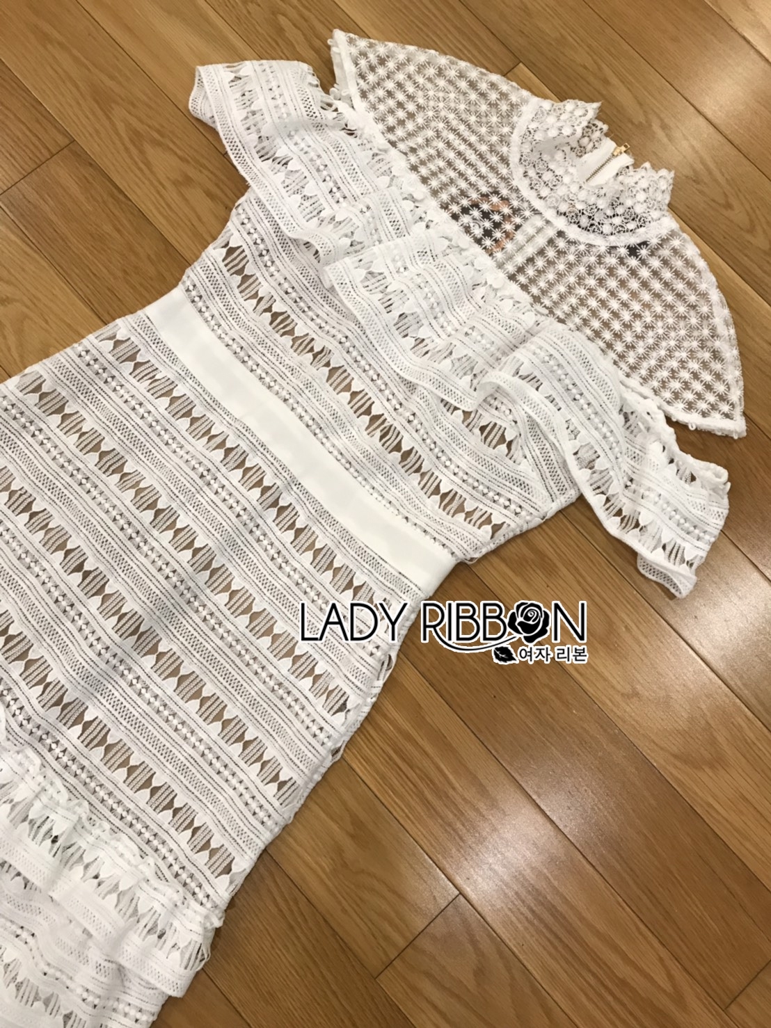 Cocktail Dress ค็อกเทลเดรสผ้าลูกไม้สีขาว