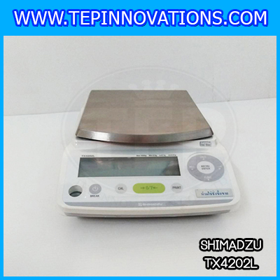 เครื่องชั่ง4200กรัม เครื่องชั่งน้ำหนัก4200กรัม เครื่องชั่งละเอียดสูง4200กรัม เครื่องชั่งน้ำหนัก4200g เครื่องชั่งทศนิยม 2 ตำแหน่ง ตาชั่งละเอียดสูง4200g เครื่องชั่งละเอียดสูง พิกัดน้ำหนัก 4200g ความละเอียด 0.01g ยี่ห้อ SHIMADZU รุ่น TX4202L
