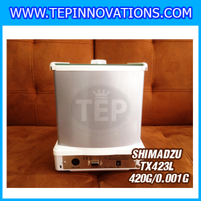 เครื่องชั่ง SHIMADZU รุ่น TX423L เครื่องชั่งญี่ปุ่น เครื่องชั่ง 420 กรัม เครื่องชั่งน้ำหนัก 420 กรัม เครื่องชั่งละเอียดสูง 420 กรัม เครื่องชั่งน้ำหนัก 420 g เครื่องชั่งทศนิยม 3 ตำแหน่ง ตาชั่ง 420 g เครื่องชั่งน้ำหนักดิจิตอลตั้งโต๊ะ 420 g ความละเอียด 0.001