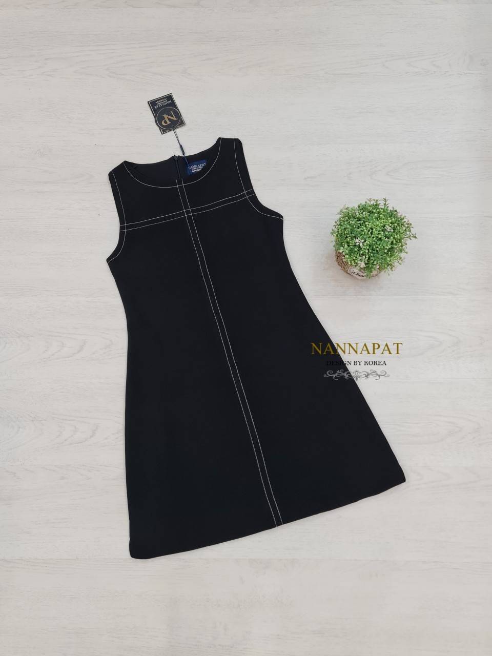 Dressซิปหลังตัดเย็บเก๋ๆ