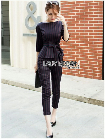 Lady Anne Smart Casual Striped Crepe