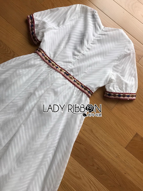 White Dress Lady Ribbon เดรสสีขาวสไตล์อินเดีย