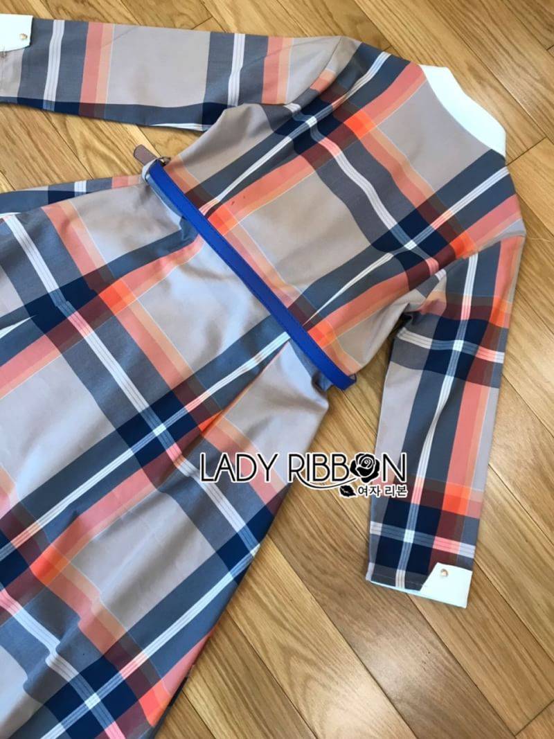 Shirt Dress เชิ้ตเดรสผ้าคอตตอนพิมพ์ลายสก็อต