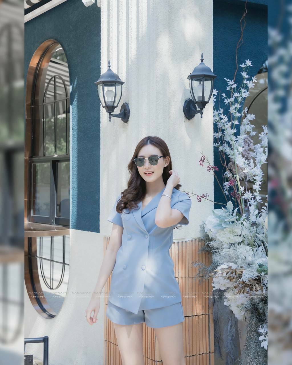 เสื้อกระดุมหน้ากางเกงมีกระเป๋า