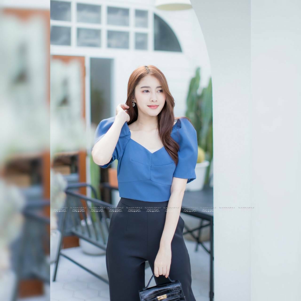 เสื้อซิปหลังกางเกงทรงสวย