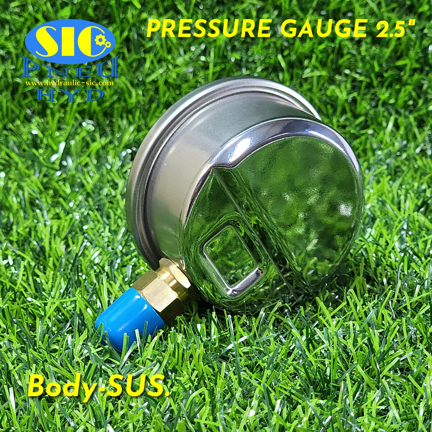 321-21-222** Pressure Gauge kgf-cm2/Psi เกจวัดแรงดัน หน้าปัด 2-1/2" เกลียวออกข้าง (SKON)