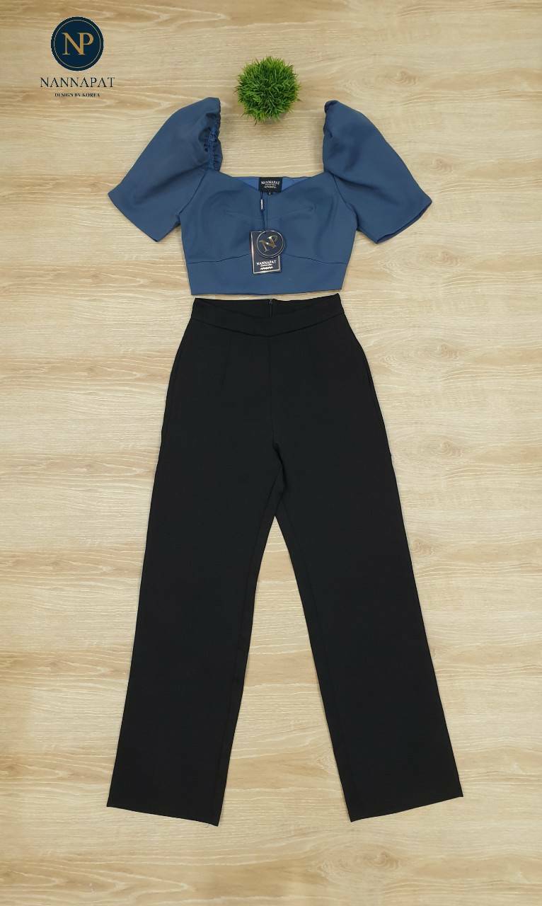 เสื้อซิปหลังกางเกงทรงสวย