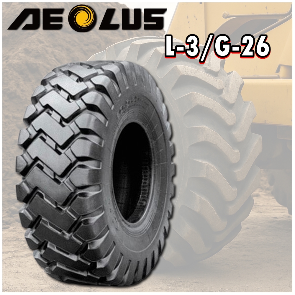 ยางรถอุตสาหกรรม ขนาด 26.5-25 รุ่น L-3/G-26 ชนิด TL 28PR + โอริง ยี่ห้อ AEOLUS
