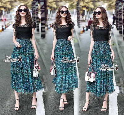 เสื้อลูกไม้ทอลายสวยผ้าเนื้อนิ่ม
