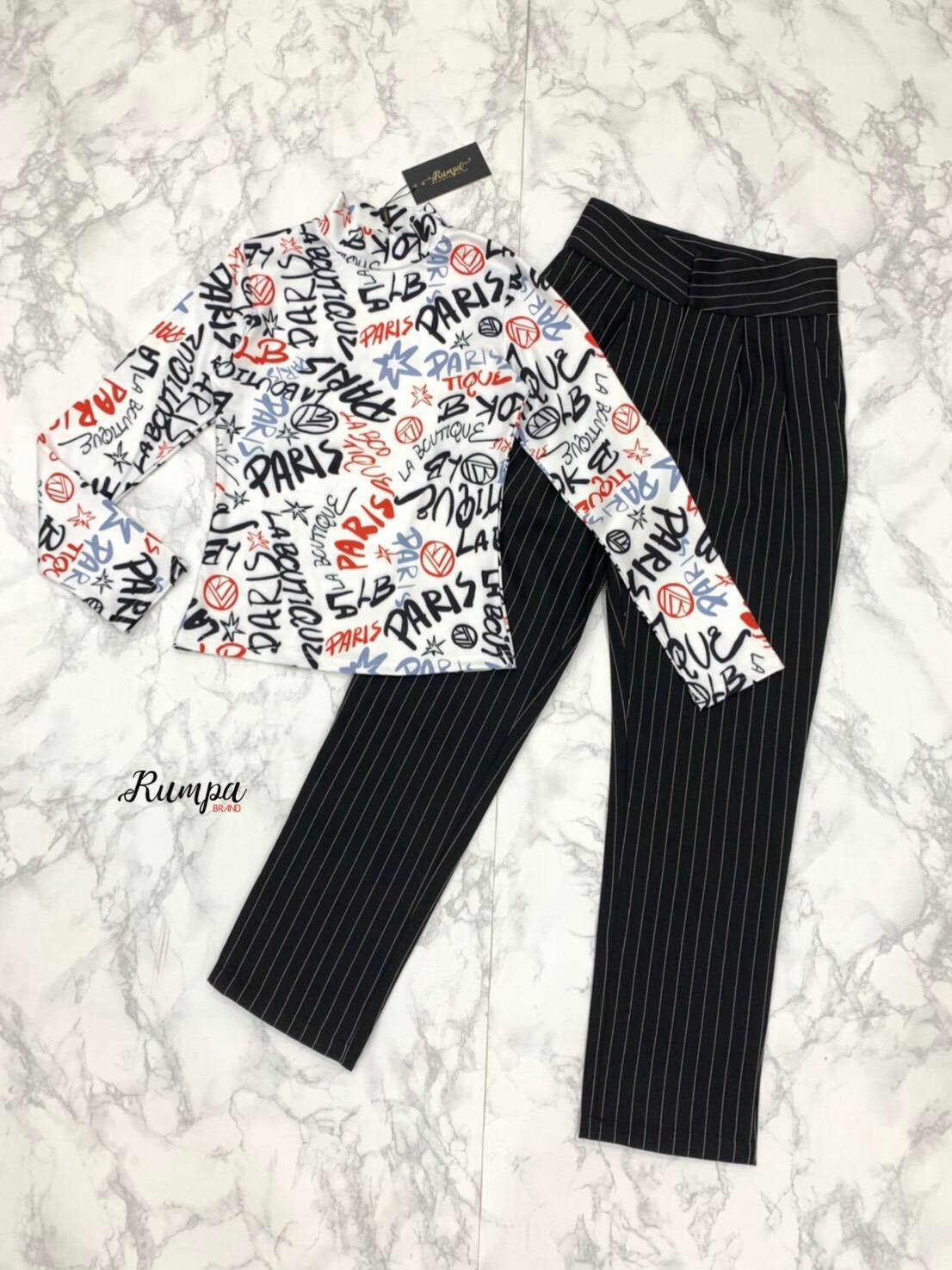 เซทแขนยาวดีไซน์ลวดลายกำลังฮอต