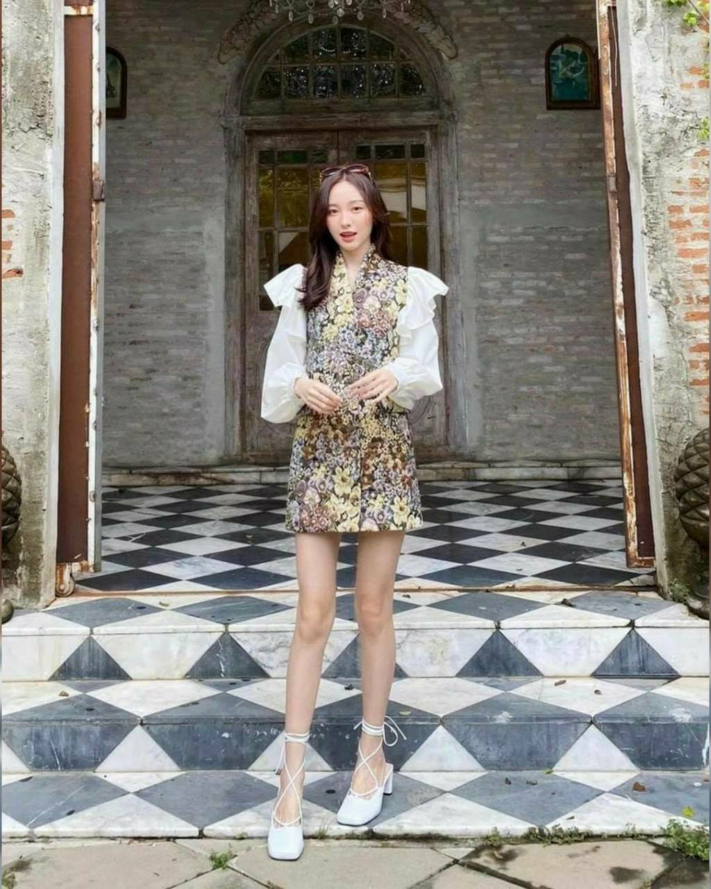 gfilกระดุมหน้า แขนยาวพริ้วสวย