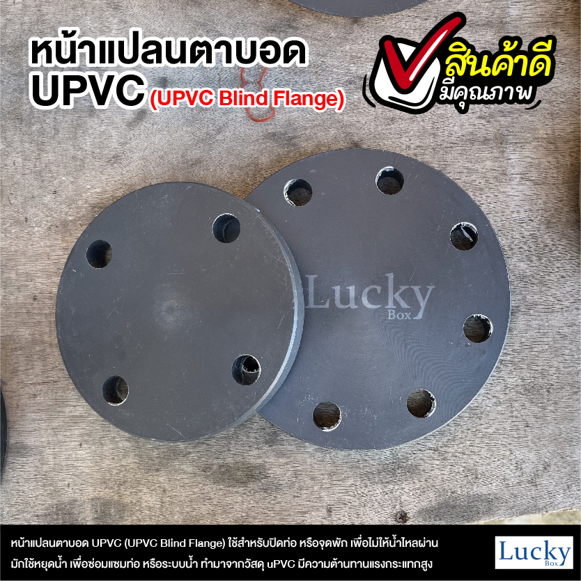หน้าแปลนตาบอด UPVC ขนาด 6 นิ้ว (UPVC Blind Flange)