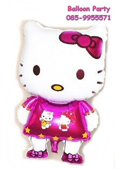 ลูกโป่งคิตตี้ สีชมพู Large Hello Kitty Foil Balloon Pink Color