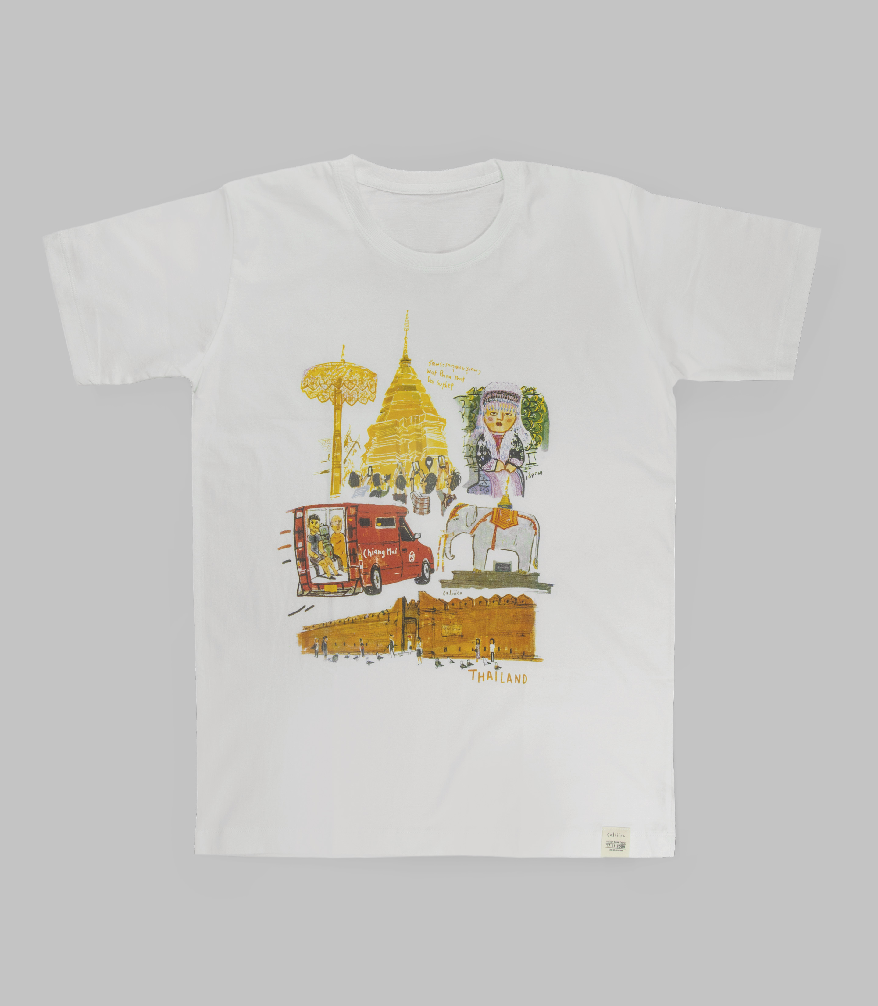 Caliiicoเสื้อยืดลายเชียงใหม่ Tshirt Chaing Mai & dek doi