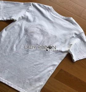 White CHANEL T-Shirt Lady Ribbon ทีเชิ้ตสีขาว