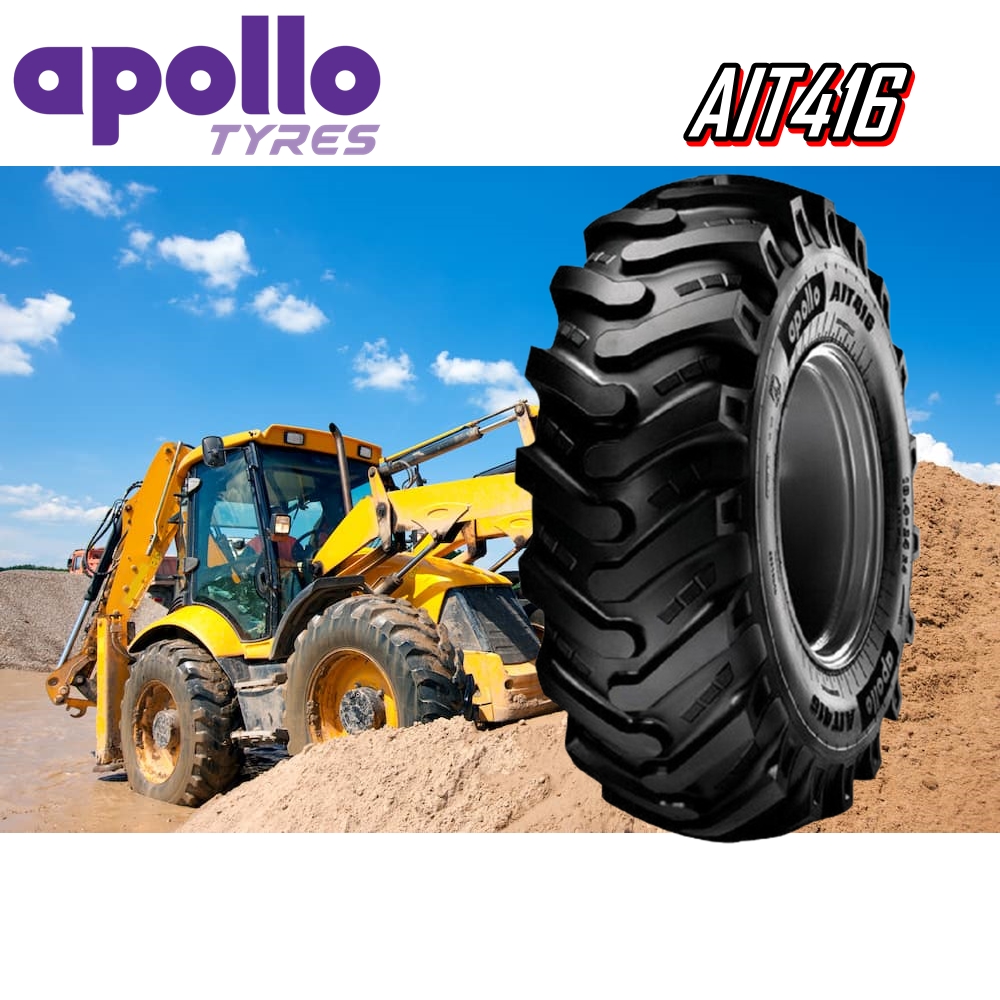 ยางรถอุตสาหกรรม รถตัก รถเกรด ขนาด 16.9-24 ,18.4-24 , 18.4-26 รุ่น AIT416 ชนิด TL ยี่ห้อ APOLLO