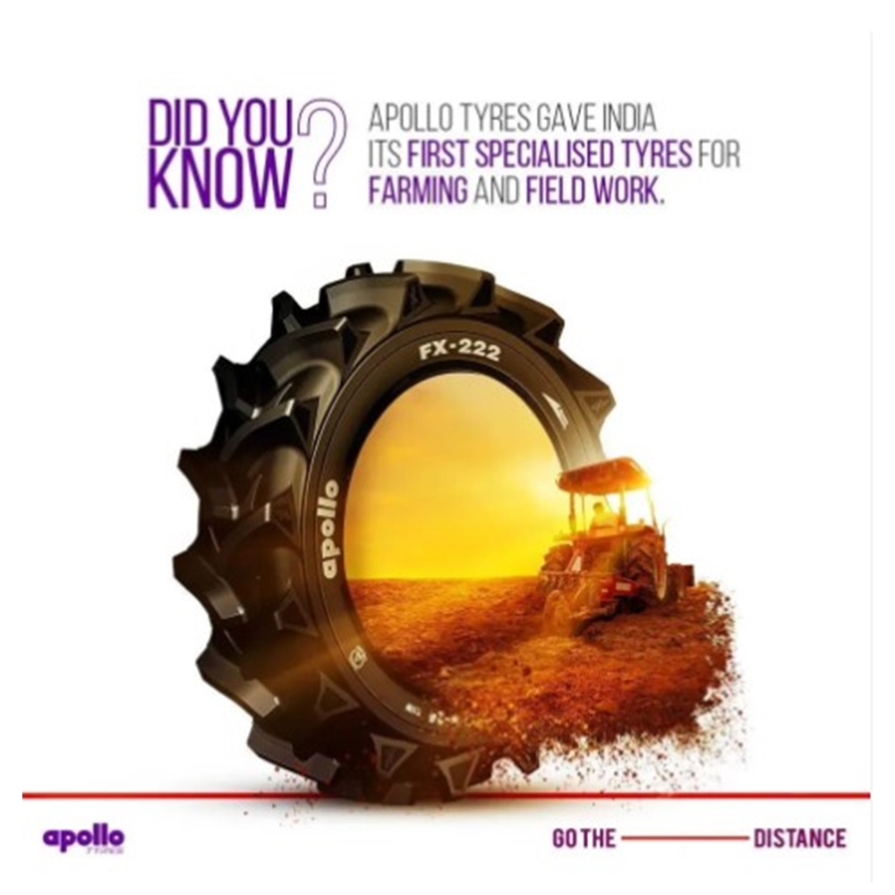 ยางรถไถ 8.3-20 รุ่น FX222 ชนิด TT 6PR ยี่ห้อ APOLLO + ยางใน Master Tr15