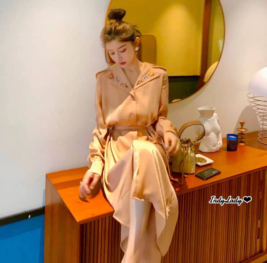 Dress กระดุมหน้า สวย แขนยาว