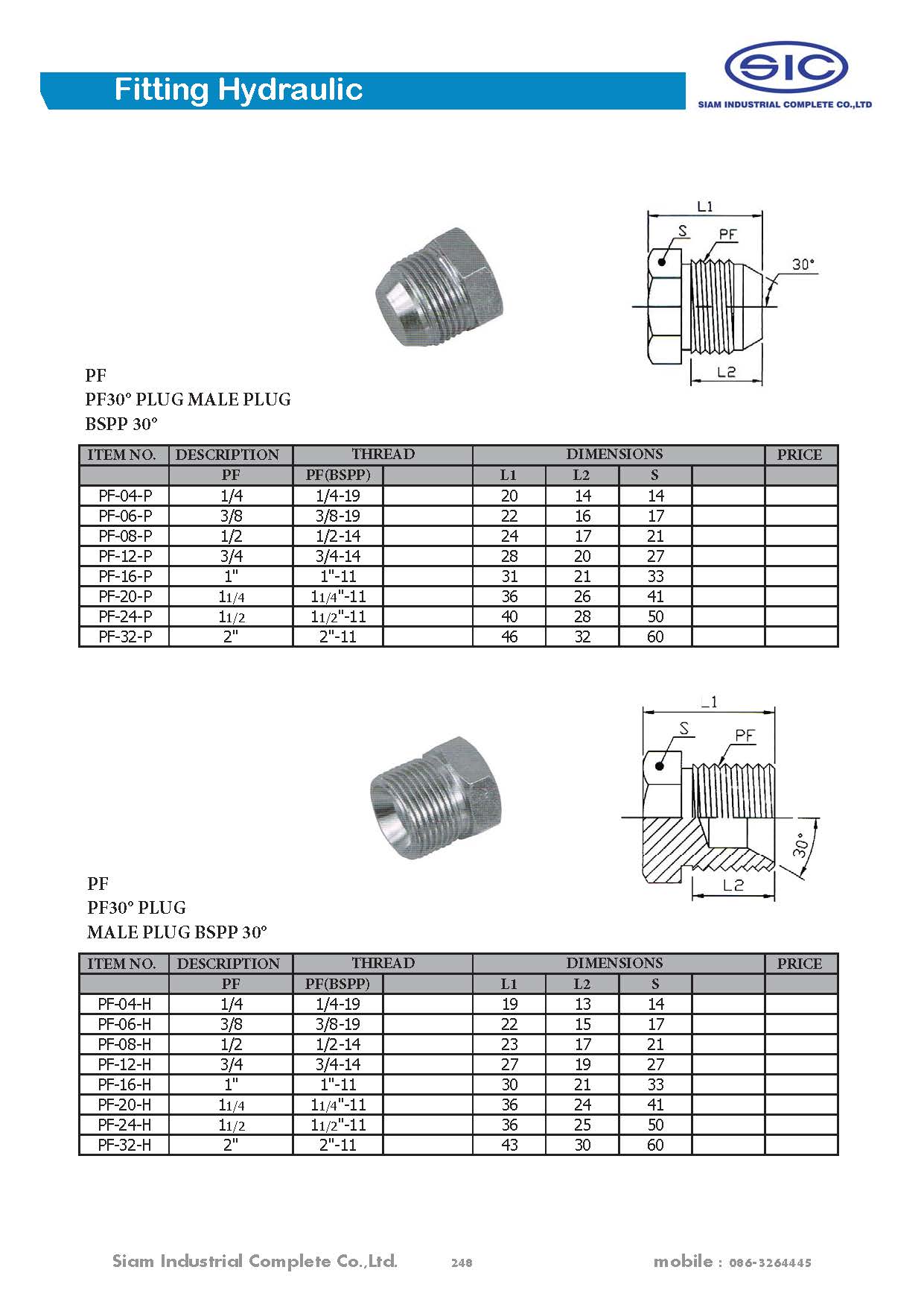 ข้อต่อไฮดรอลิค Fitting Hydraulic 3000 PSI