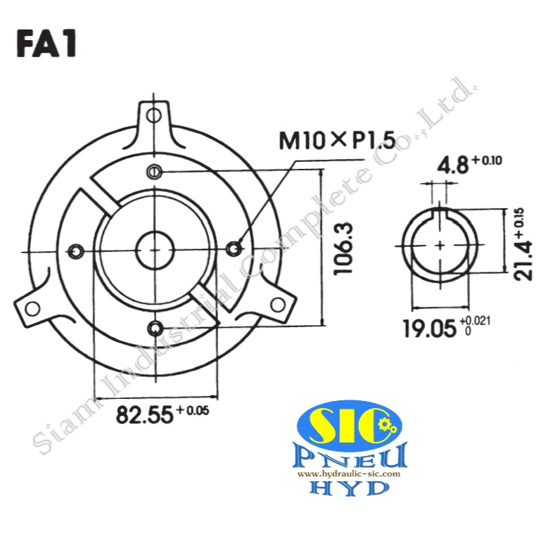 J-HSL-1HP,2HP,3HP,5HP-4P-3PH-A2-** : Electric Motor,มอเตอร์ไฟฟ้าเพลาใน แบบหน้าแปลน
