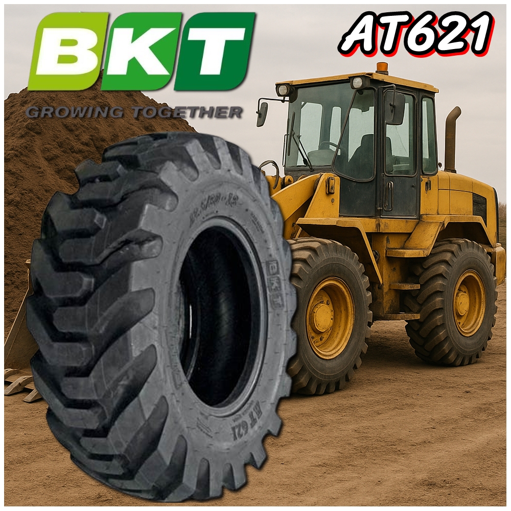 ยางรถอุตสาหกรรม รถตัก รถเกรด ขนาด 16.9-24 รุ่น AT621 ชนิด TL 12PR ยี่ห้อ BKT