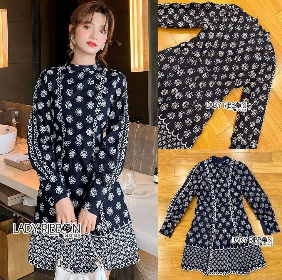 เดรสแฟชั่นสีกม Navy blue