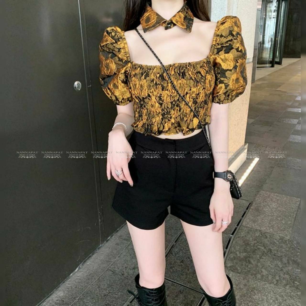 เสื้อแขนพองดีไซด์ปกคอเก๋ไก๋