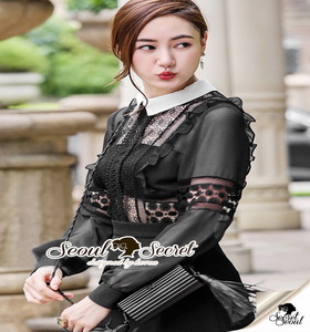 Girly Chiffon-Lace Blouse เสื้อทรงสวยลุคสาวผู้ดีแบบสาวยุโรป