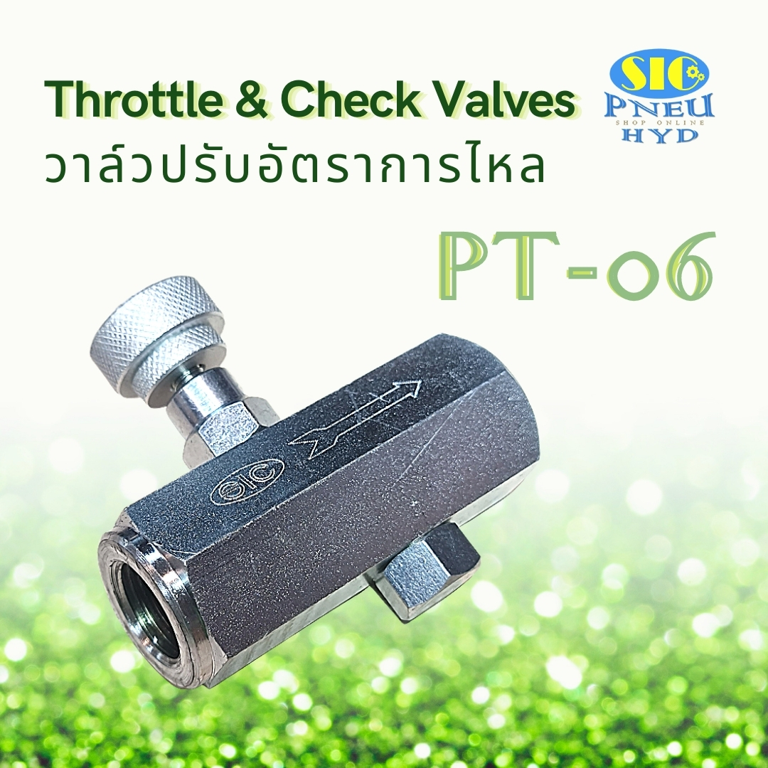 PT-06 : Speed Control Valve 3/4" (Flow Control Valve แบบต่อท่อ) วาล์วปรับความเร็ว